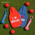thumbnail image 6 of Oodles I Heart Walks Fall Dog Hoodie, Blue, Small, 6 of 9