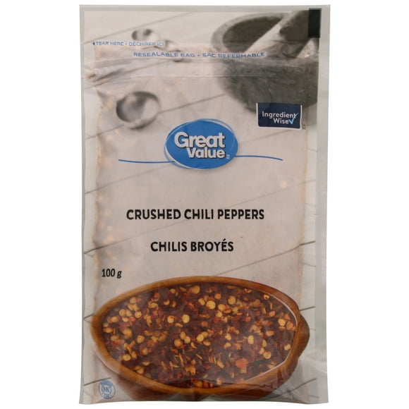 Great Value Crushed Chili Peppers, 100 g