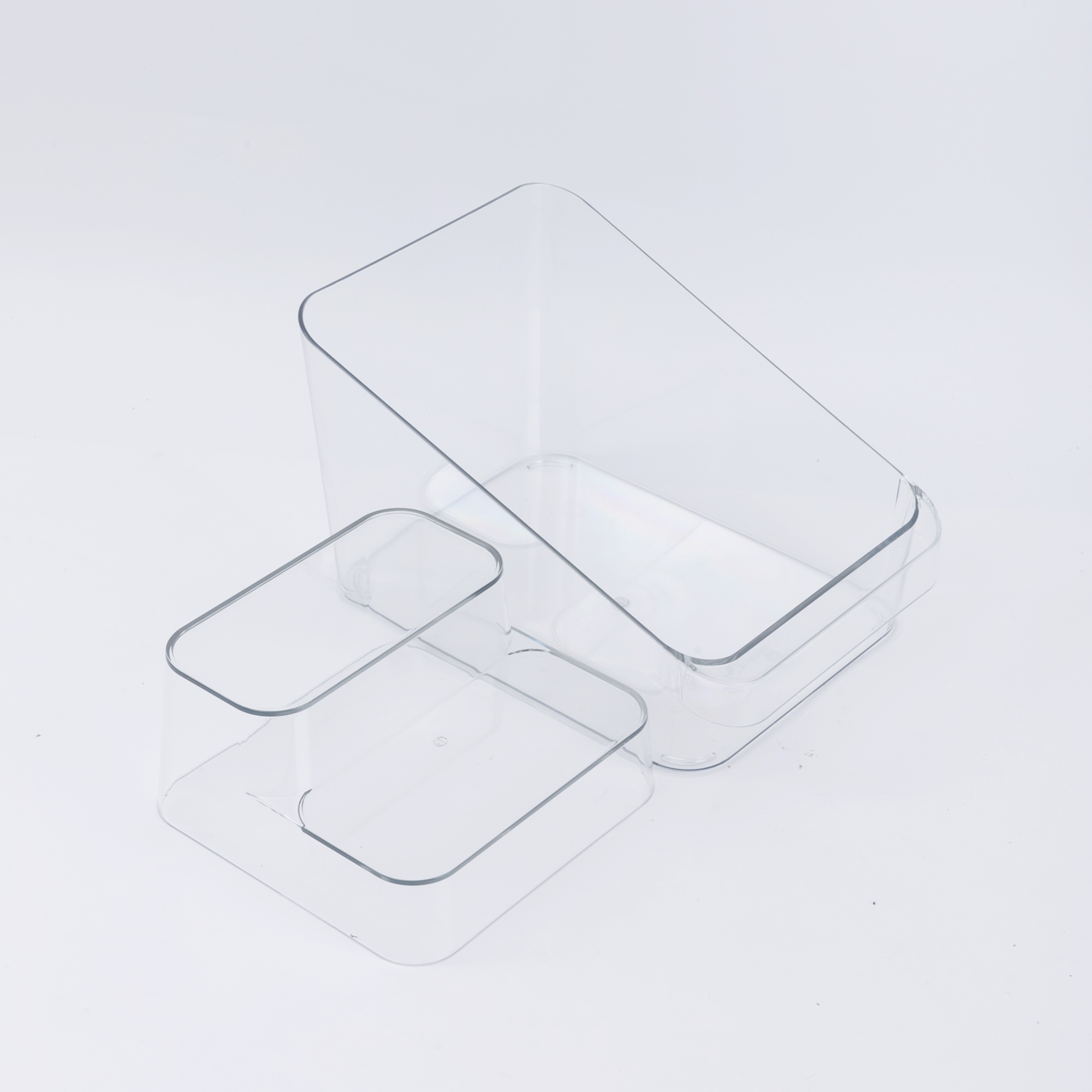 Mainstays Clear Plastic Tiered Pantry Bin Organizer photo 2