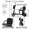 thumbnail image 3 of Ouyessir 3-Wheel Foldable Mobility Scooter for Adults and Seniors, 310 lbs Capacity, Long-Range Lithium Battery, Lightweight with Front Storage Bag,Black, 3 of 10