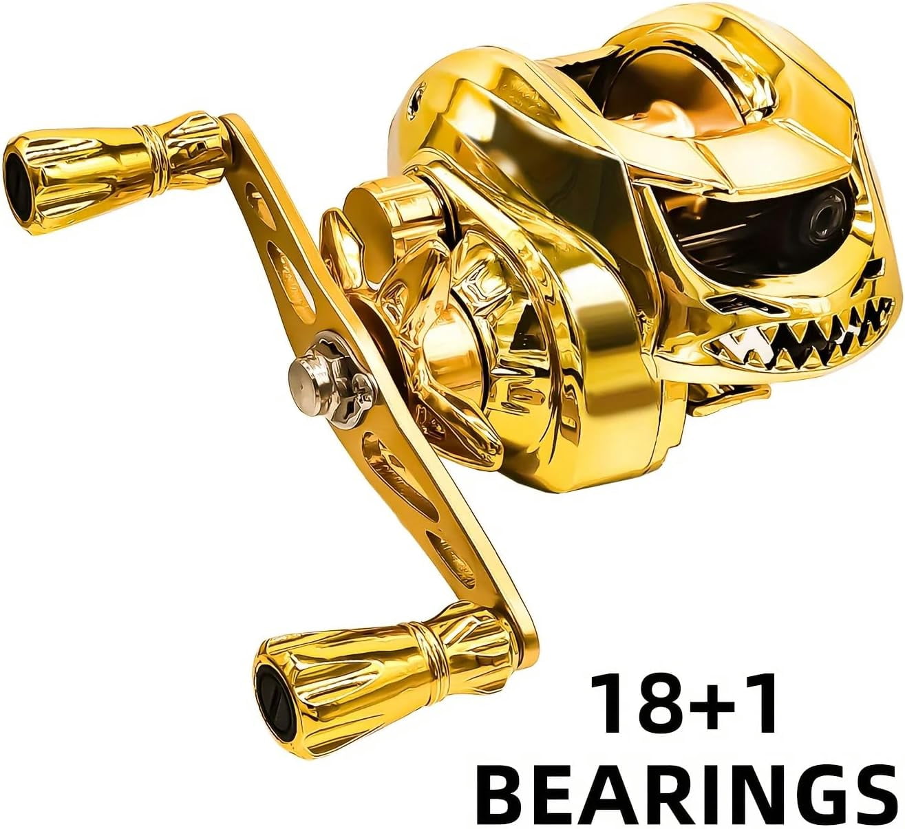 Fishing Reel with Magnetic Brake System - Spinning Reel with 15+1 Drag Settings, High-Speed Retrieval for Freshwater/Saltwater Fishing