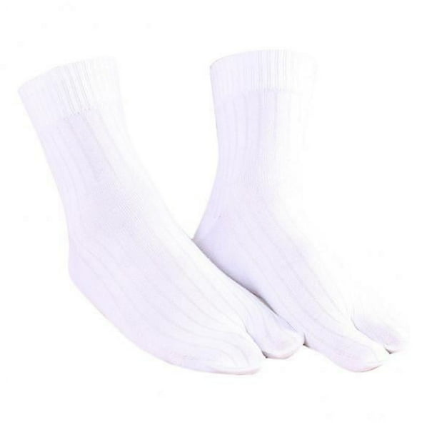 2xElastic Cotton Tabi Calcetines Calcetines Con 2 Dedos Del Pie Chanclas Calcetines Unisex Blanco Sunnimix Calcetines de 2 dedos del pie