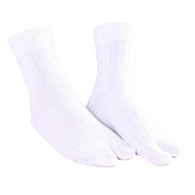2xElastic Cotton Tabi Calcetines Calcetines Con 2 Dedos Del Pie Chanclas Calcetines Unisex Blanco Sunnimix Calcetines de 2 dedos del pie