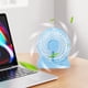 thumbnail image 5 of Ventilador de escritorio con carga USB, para mesita de noche, con ajuste de tres velocidades, pequeño y silencioso, portátil, ideal para oficina y dormitorio., 5 of 6