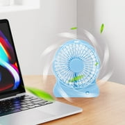 HOARBOEG Portable USB Desk Fan 3 Speed Adjustable Table Fan Small Desk Fans for Office, Bedroom, Summer Cooling Gift 6.69*5.51*2.36in