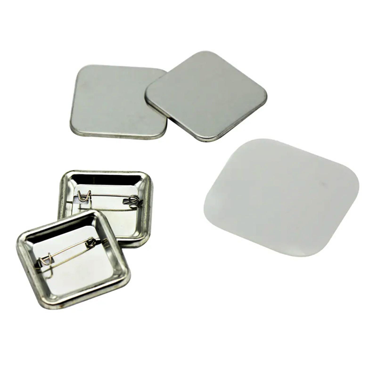 D&D 10pcs Square Sublimation Blank Pins DIY Button Badge Kit