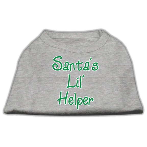 Christmas Screenprinted Dog Shirt, "Santa's Lil Helper"