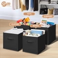 thumbnail image 2 of Storage Cubes STORAGE MANIAC Durable, paquete de 6 unidades, tela negra, 2 of 7