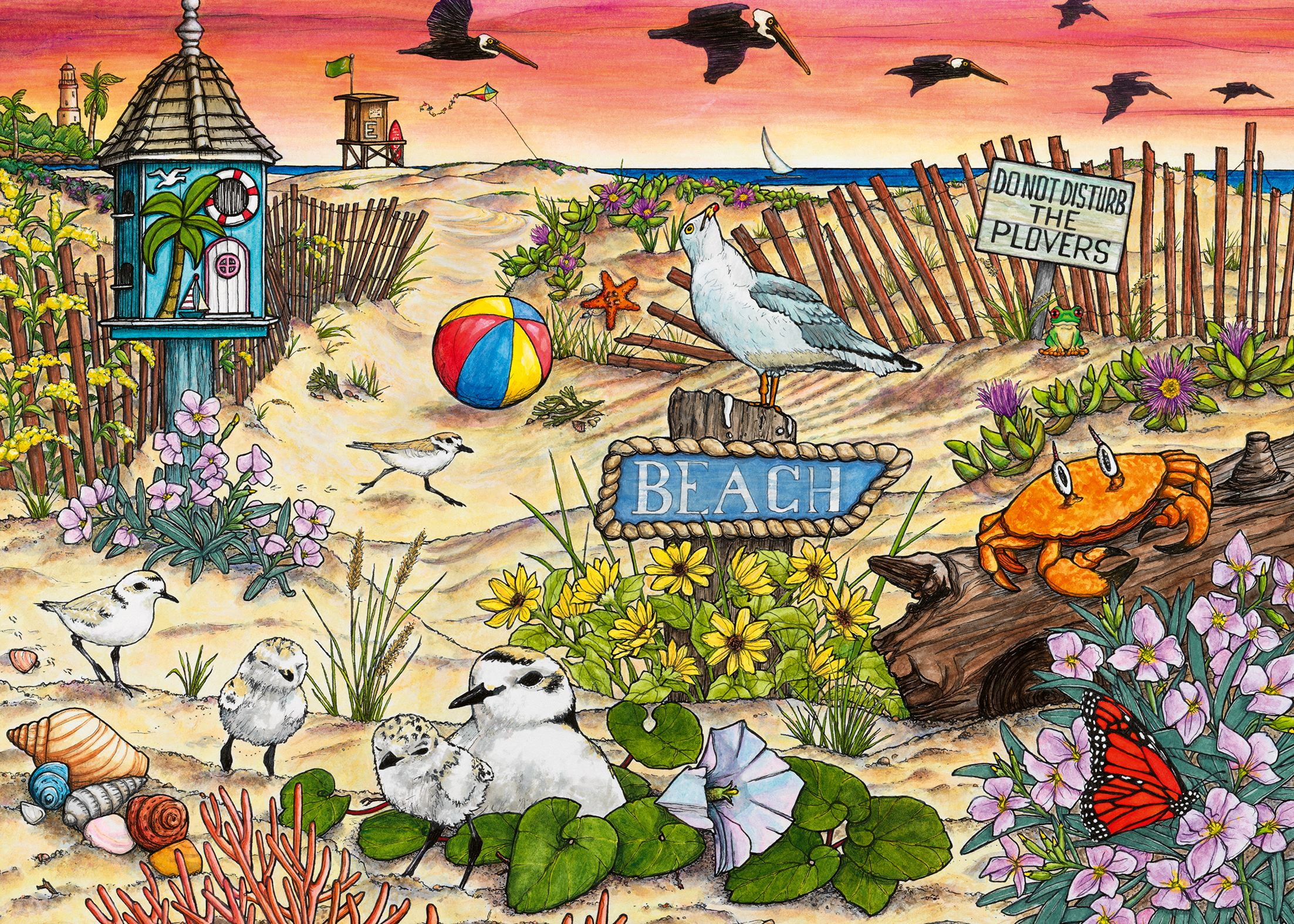 Ravensburger Wonder Forge Puzzle Series - Don't Disturb The Plovers, 1000 Pc Jigsaw Puzzle, Teens & Adults Ages 14+