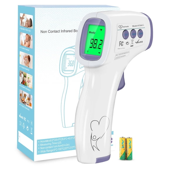 Digital Thermometer for Adults and Kids,No Touch Forehead Thermometer for Baby,2 in 1 Body Surface Mode Infrared Thermometer with Fever Alarm and Instant Accuracy Readings