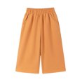 thumbnail image 3 of Rvasteizo Toddler Girls Wide Leg Pants Fall Winter Elastic Waist Cotton Fabric Fashion Casual Bottoms for Kids 1-9Y 2 Years, 3 of 5