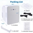 thumbnail image 2 of FOUR E's Scientific 10L Incubator, 35-148℉ Thermostatic Cabinet Lab Incubator for Lab General Purpose, Test, Petri Dishes, Bacteria, Egg Incubation, 12V/110V, 2 of 7