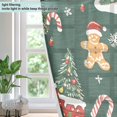 thumbnail image 4 of Yayeee Window Curtains Light Filtering 63"x52" Grommet Panel Pair Home Living Room Decor, Yellow Christmas Gingerbread, 4 of 7