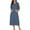 Navy Blue, variant on Avidlove Women Zipper Front Robes 3/4 Sleeve Housecoat Full Length Loungewear Dress with Pocket Long Nightgown Sleepwear Bathrobes