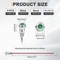 thumbnail image 2 of Uxcell 5Pcs 8mm Indicator Light, 110V-220V AC LED Metal Signal Lamp Waterproof,Green, 2 of 6