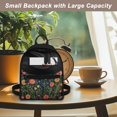 thumbnail image 5 of HELLHERO Dragonfly Moon Floral Theme Small Backpack for Outing Shopping, Lightweight Travel Shoulder Bags Polyester Front Pocket Mini Backpack, 5 of 8