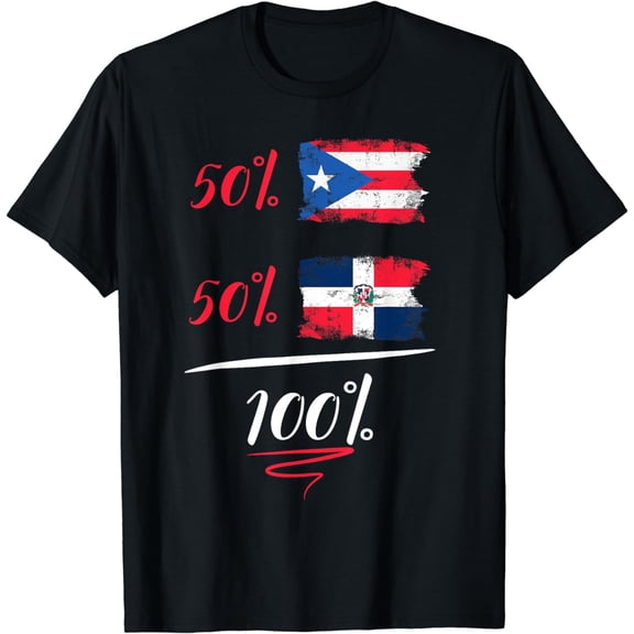Puerto Rican And Dominican Heritage Flag Gift T-Shirt T-Shirt