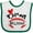 White and Green, variant on Inktastic Love My Bulldogs Football Boys or Girls Baby Bib