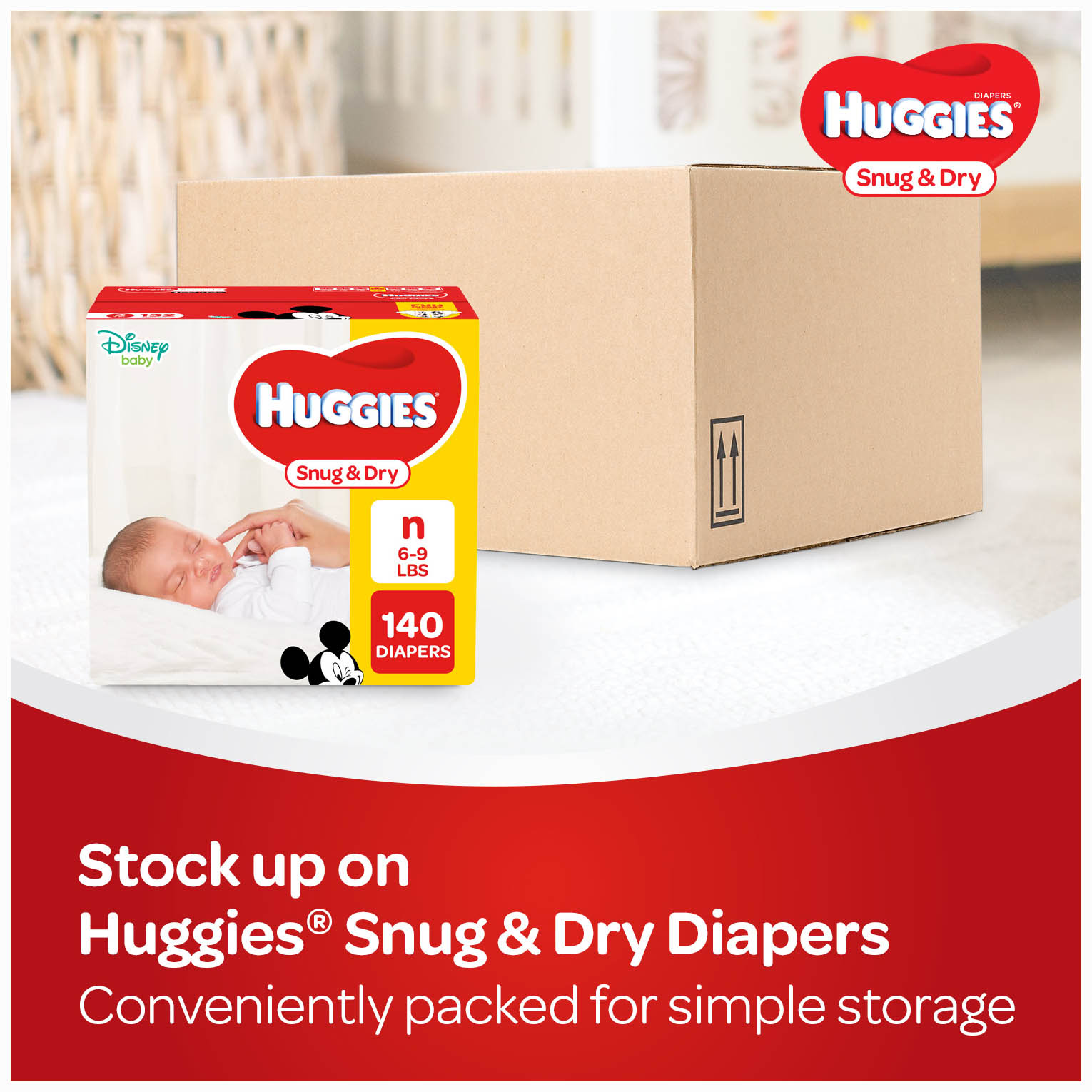 HUGGIES Snug & Dry Diapers, Size 1, 112 Count, BIG PACK (Packaging May Vary) - image 4 of 10