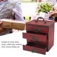 thumbnail image 2 of Joyero de madera ANGGREK grande 4 capas gran capacidad organizador de joyas Retro, 2 of 9