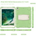 thumbnail image 3 of iPad 5th/6th Generation (9.7 inch, 2017/2018) Case,Dteck Shockproof Rubber 3-layer Protection Armor Hybrid Kickstand Protector Cover for iPad Air 2/iPad Pro 9.7" ,Matchagreen, 3 of 7