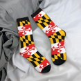 thumbnail image 7 of Womens Funny Socks Flag Of Maryland Pattern Printed Patterned Socks Novelty Socks, 7 of 7