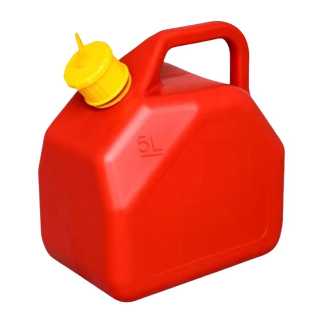 Bidón para coche y motocicleta, cubo para repostar líquidos, a prueba fugas, color rojo, accesorio para vehículos todoterreno y 5 L