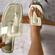 thumbnail image 1 of Zapatillas con punta abierta para mujer, sandalias cómodas, informales, cómodas, para la playa Wmkox8yii ytu4885, 1 of 7