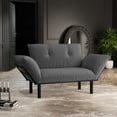 thumbnail image 2 of Haydar Extra-wide Modern Loveseat with Metal Legs Turquoise, 2 of 5