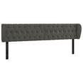 thumbnail image 4 of vidaXL Headboard with Ears Dark Gray 64.2"x9.1"x30.7"/34.6" Velvet, 4 of 35