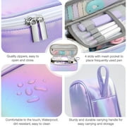 Livhil Large Pencil Pouch, Pencil Case for Girls Boys, Pencil Bag Pencil Boxes for Kids Elementary School Supplies, Purple