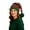 Dark Green, variant on Unisex Christmas Elf Knit Beanie Hat with Elf Ears Striped Pom‑Pom Winter Holiday Costume Hat Xmas Party Accessory for Men Women Fun Christmas Gift,1pack