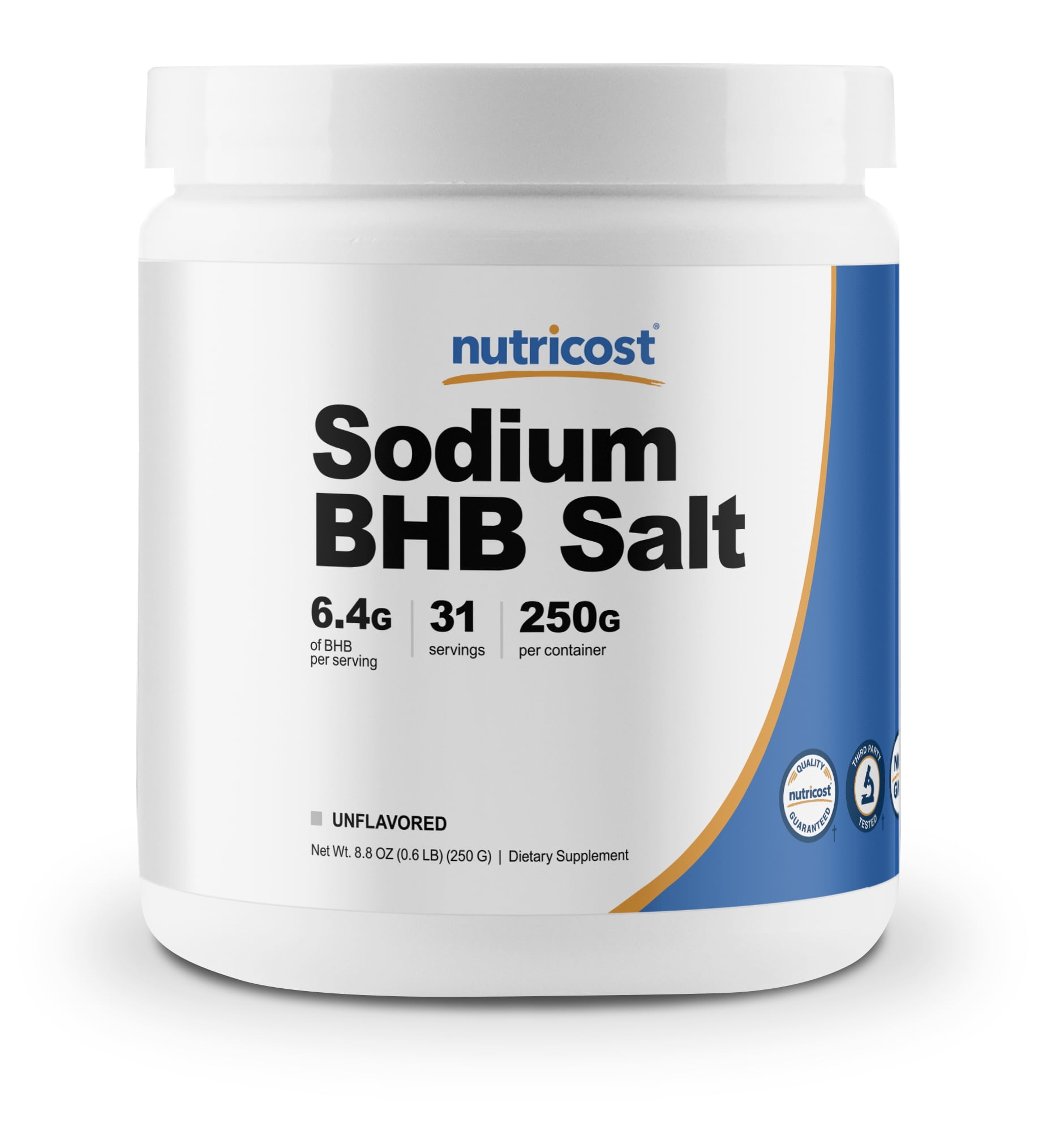 Nutricost Sodium BHB Salts, Exogenous Ketone Supplement (250 Grams) 6.5g BetaHydroxybutyrate