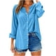 thumbnail image 5 of Chaqueta deportiva,Blusa tipo túnica de lino con cuello en V para mujer, manga larga, corte holgado y bolsillo, 100 % poliéster, ideal para uso informal en casa, sopatenor, 5 of 9