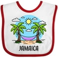 thumbnail image 3 of Inktastic Summer Vacation in Jamaica Boys or Girls Baby Bib, 3 of 4