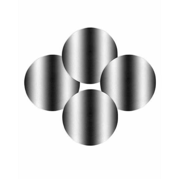 Round Placemats Set of 4 Ombre Black Place Mats Washable Woven Placemat Gradient Color Circle Braided Table Mat for Kitchen Dining Table Party Home Decor 15 Inch