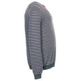 thumbnail image 4 of Sons of Intrigue Light Gray Horizontal Striped V-Neck Sweater , Size Large, 4 of 4