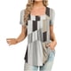 thumbnail image 2 of Fiudx Ofertas de La Semana Blusa Holgada de Manga Corta con Cuello En V Informal Estampada a La Moda para Mujer, 2 of 5