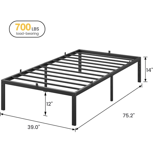 Easy-to-assemble tamaño individual metal marco de cama para para niños, comes con all hardware y labeled instructions