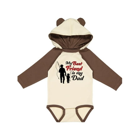 

Inktastic My Best Friend Is My Dad Gift Baby Boy or Baby Girl Long Sleeve Bodysuit