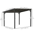 thumbnail image 3 of Outsunny 10' x 10' Pergola, UPF 50+ & Waterproof Polycarbonate Gazebo, 3 of 10