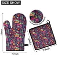 thumbnail image 6 of Pioneer Flower Kitchen Oven Mitt and Pot Holder Sets 4 Pcs for Baking, Cooking and Grilling, Heat Resistant Up To 392 °F, 6 of 7