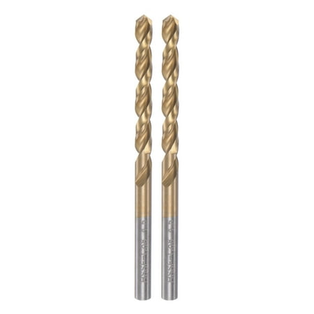 

Uxcell 2 Pack 4.5mm Titanium Coated M42 High Speed Steel 8% Cobalt (HSS-E) Twist Drill Bits