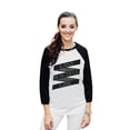thumbnail image 2 of Easy Breezy Beautiful Clever Girl Unisex 3/4 Sleeves Baseball Raglan T-Shirt Tee White Black X-Small, 2 of 4