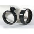 thumbnail image 5 of Black Matching Rings His and Hers Ring Couple Rings Wedding Ring Set for him and Her Womens Ring Men Ring, 5 of 7