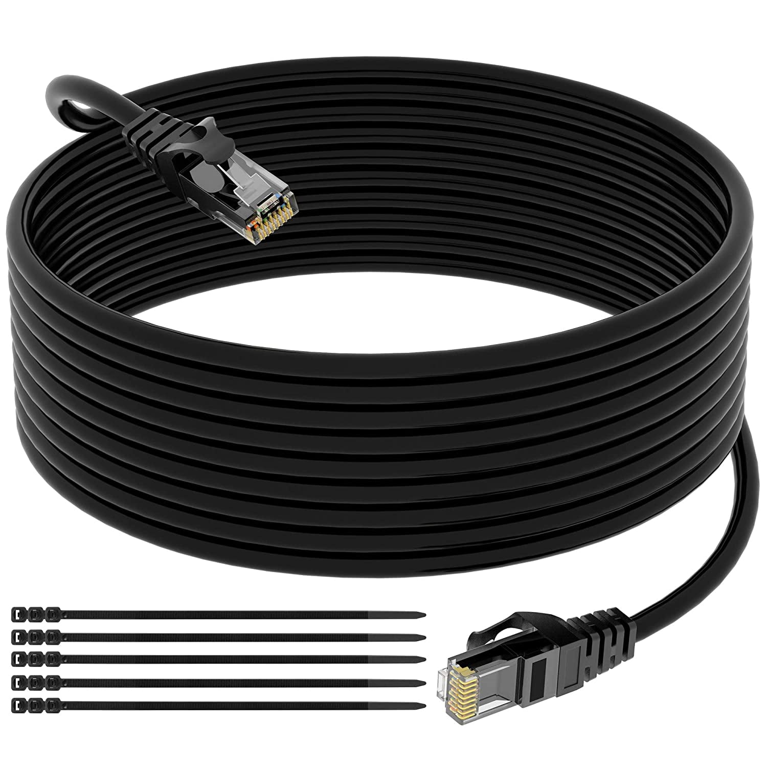 Multi-Cables CAT6 RJ45 10m, à l'extérieur Utiliser imperméable - CCA -  Direct Burial Ethernet Network câble - 550 MHz - 10 Meter