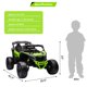 thumbnail image 3 of QinaQin Carro montable para niños Can-Am con licencia, UTV eléctrico de 12V con doble motor, control remoto, llantas todoterreno, luces LED y suspensión de resortes, 3 of 7