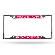 Houston Rockets Sparo Chrome License Plate Frame with Laser Inserts - No Size
