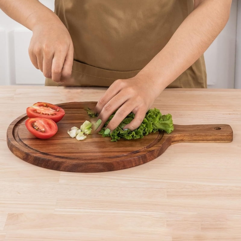 Lightweight Handheld Pizza Pan Wood Materials For Outdoor Picnics And Family Gatherings Bread Serving Board
