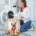 thumbnail image 4 of Happy Thanksgiving Pug with Turkey Pumpkins Autumn Vibes Foldable Laundry Basket Dog Lover Gifts Organizer Storage with Handles - 12018, 4 of 5
